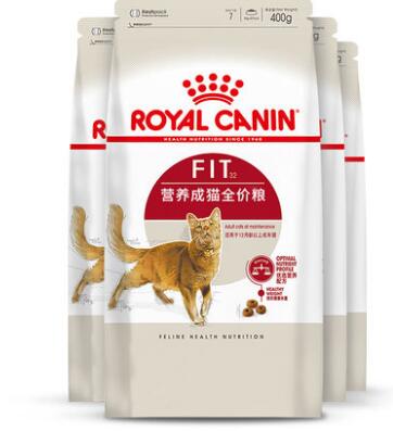 皇家官方旗舰店 营养成猫猫粮F32 0.4KG*4呵护健康维持体况（数据测试）