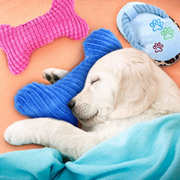狗狗枕头磨牙发声玩具泰迪金毛法斗柯基幼犬玩具拖鞋骨头宠物用品（数据测试）